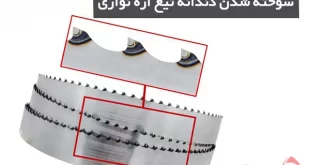 سوخته شدن دندانه ی تیغ اره نواری