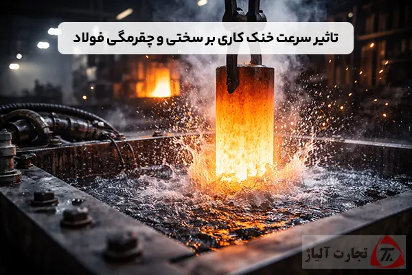 تاثیر سرعت خنک کاری بر سختی و چقرمگی فولاد